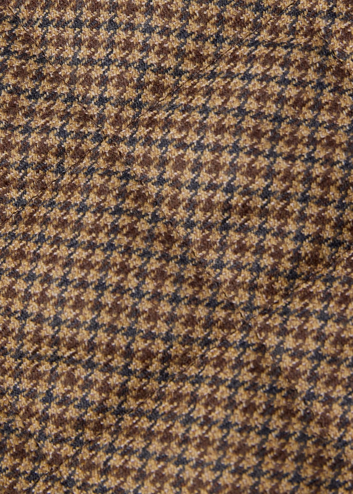 Wool Check Quilted Vest Brown - Paul Stuart