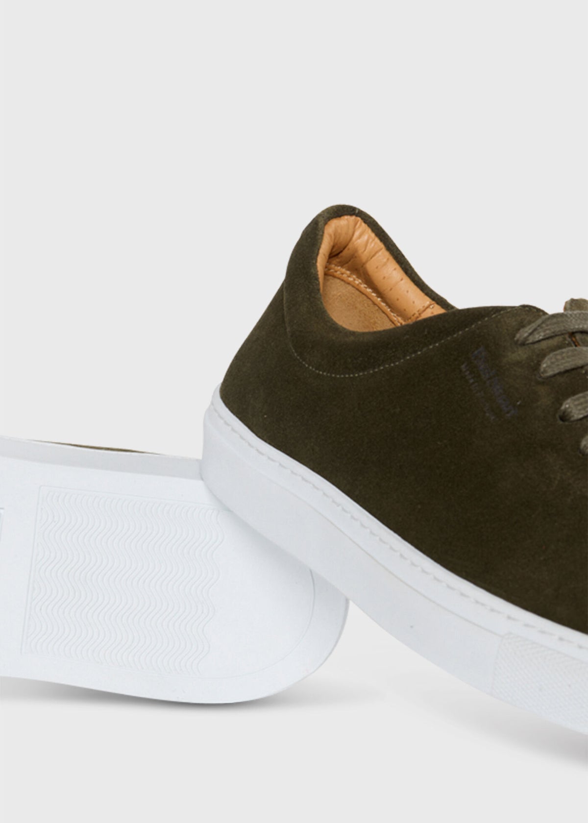 Scotty Suede Leather Sneaker Olive - Paul Stuart