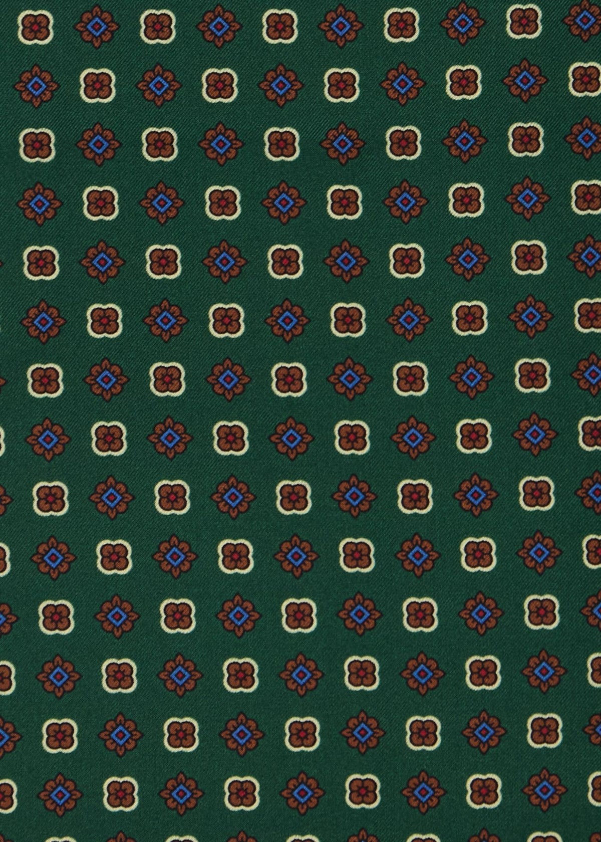 Medallion Silk Pocket Square Blue - Paul Stuart