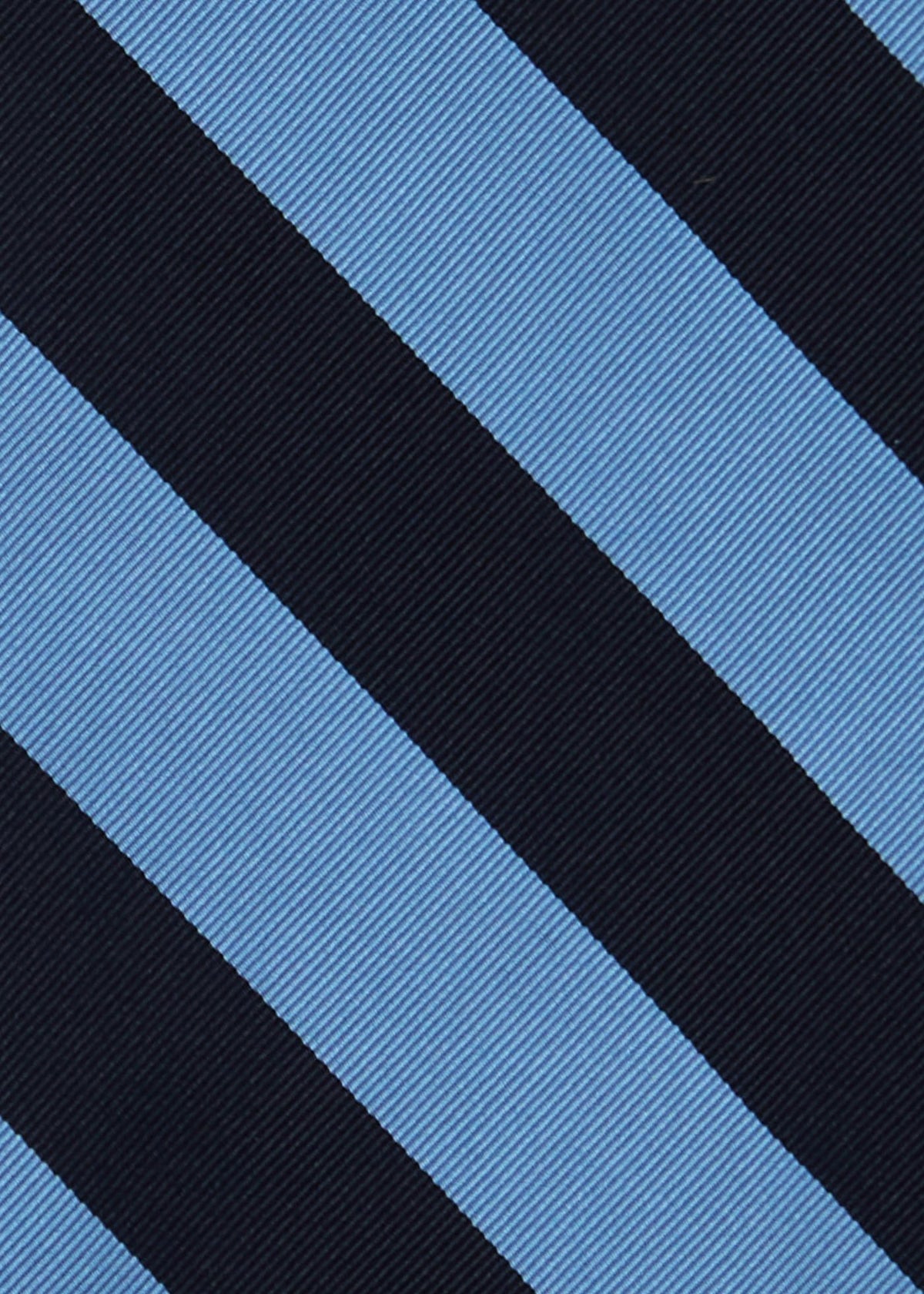 Block Stripe Silk Tie Navy/Blue - Paul Stuart