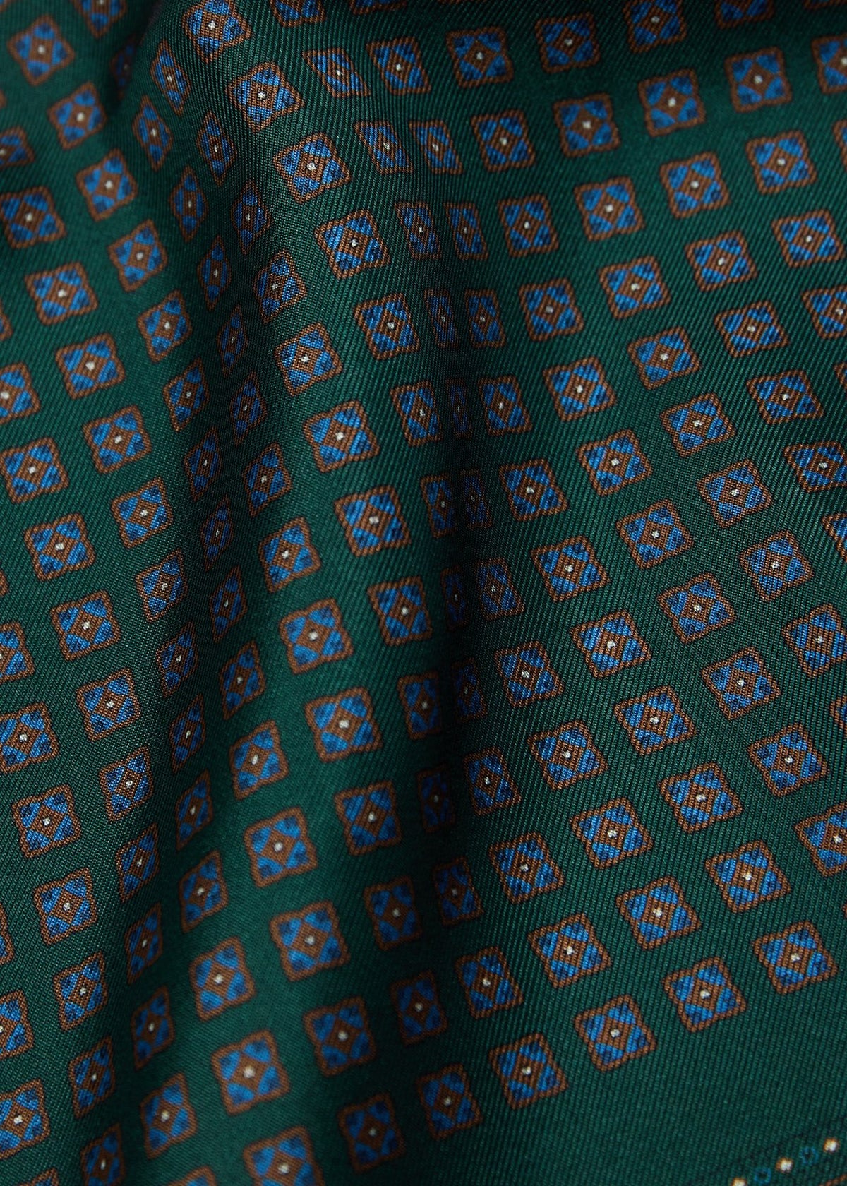 Foulard Silk Pocket Square Navy - Paul Stuart