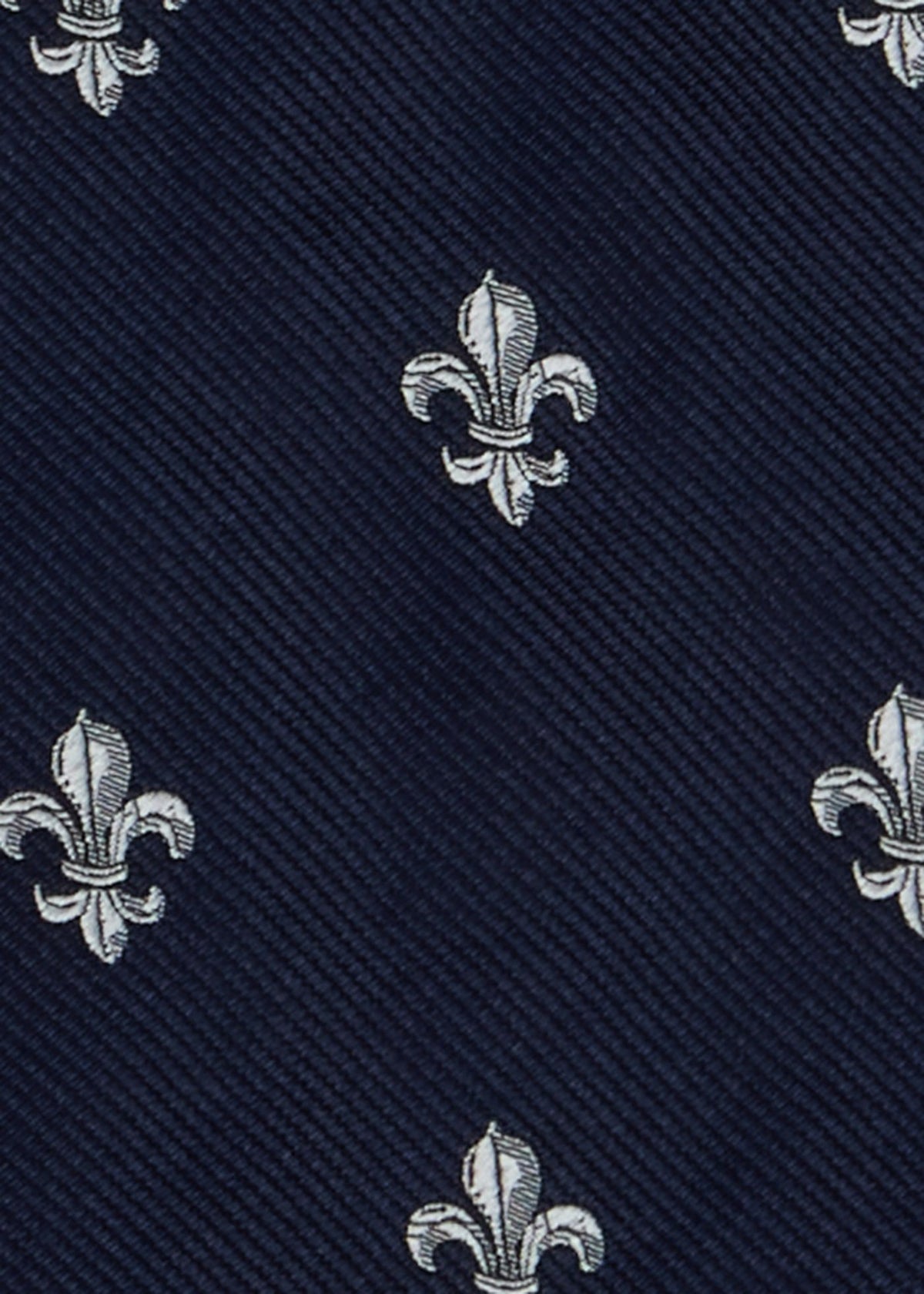 Fleur-de-Lis Silk Tie Green/Red - Paul Stuart