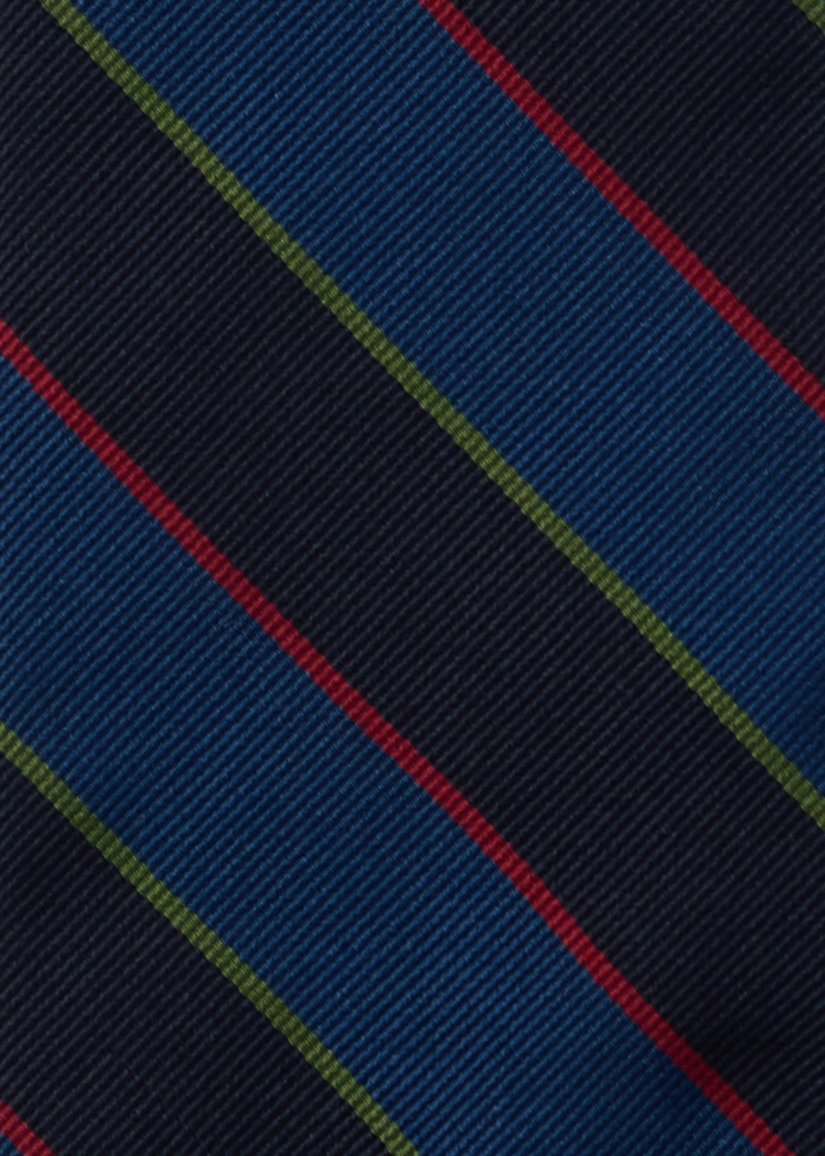 Repp Stripe Silk Tie Navy Mix - Paul Stuart