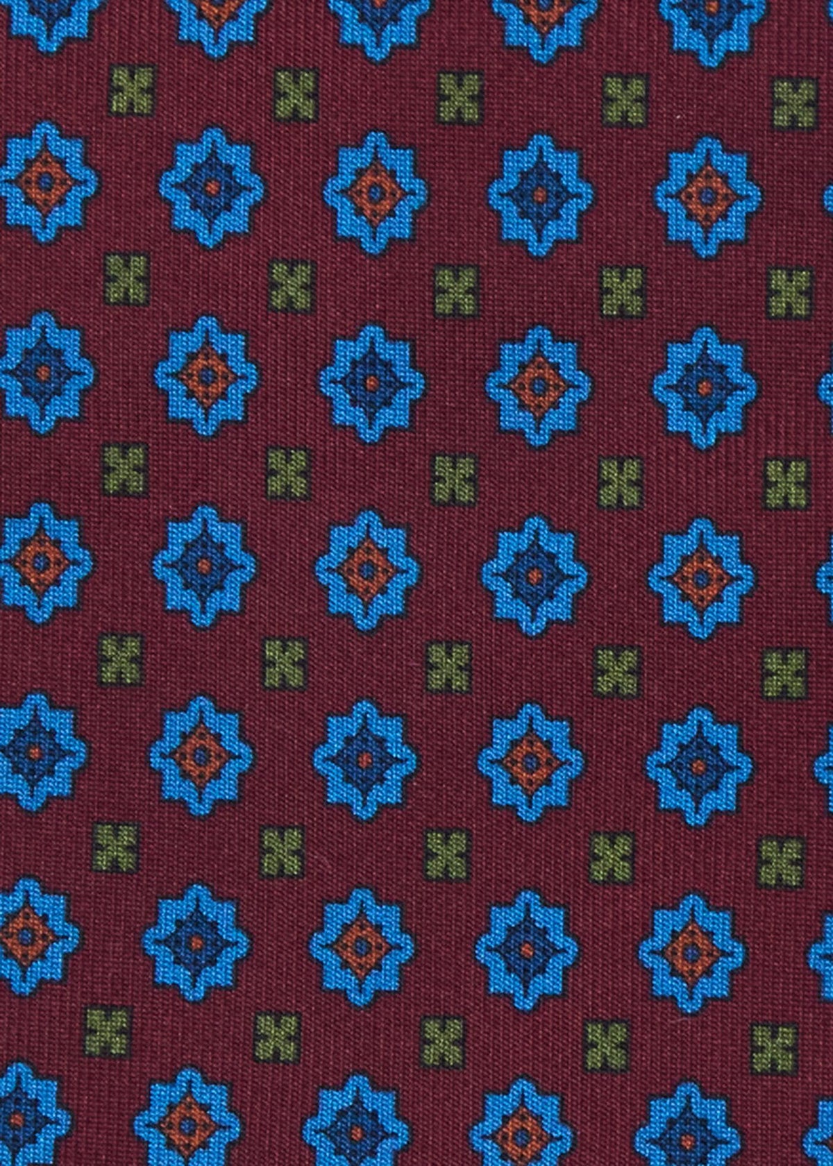 Medallion Madder Silk Tie Brown - Paul Stuart