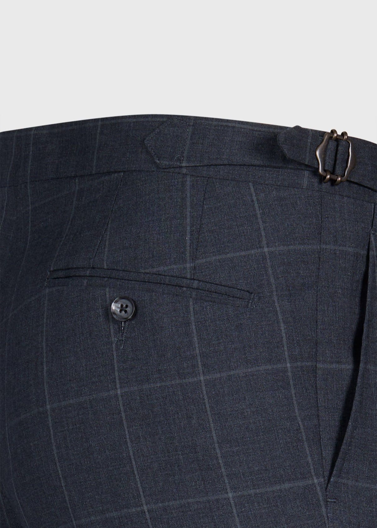 All Year Wool Windowpane Suit Grey - Paul Stuart