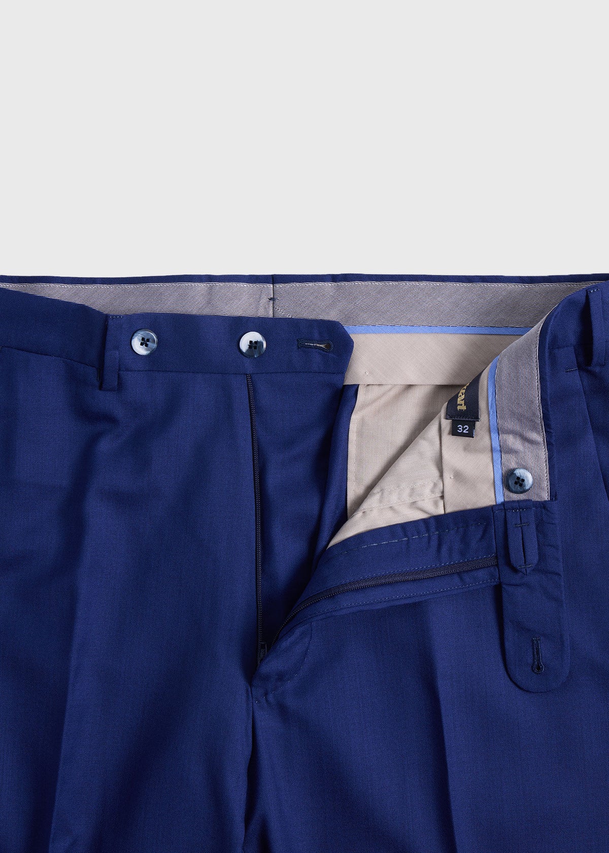 Wool & Silk Dress Trouser Mid Grey - Paul Stuart
