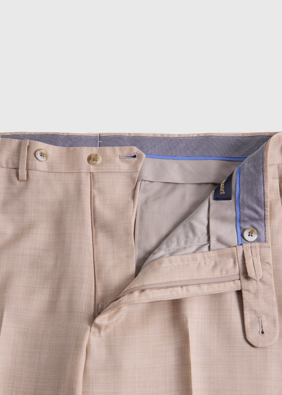 Wool & Silk Dress Trouser Mid Grey - Paul Stuart