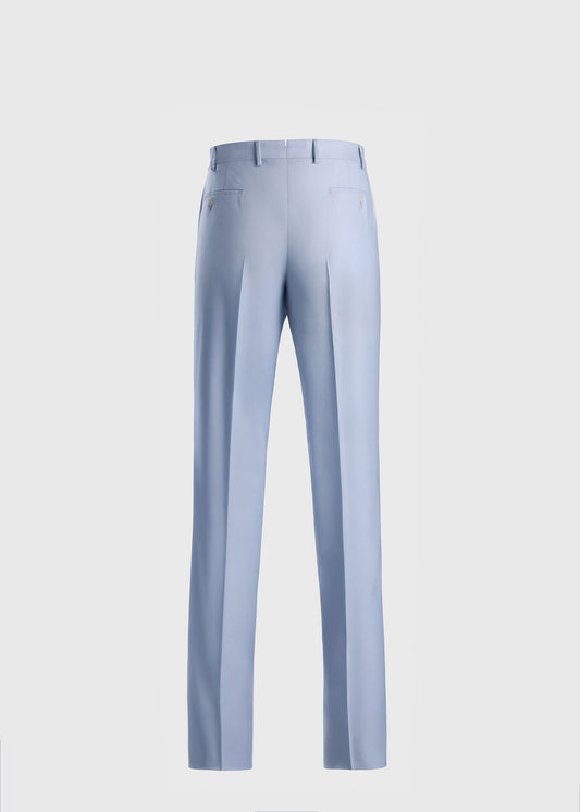 Super 130s All Year Wool Dress Trouser Light Grey - Paul Stuart