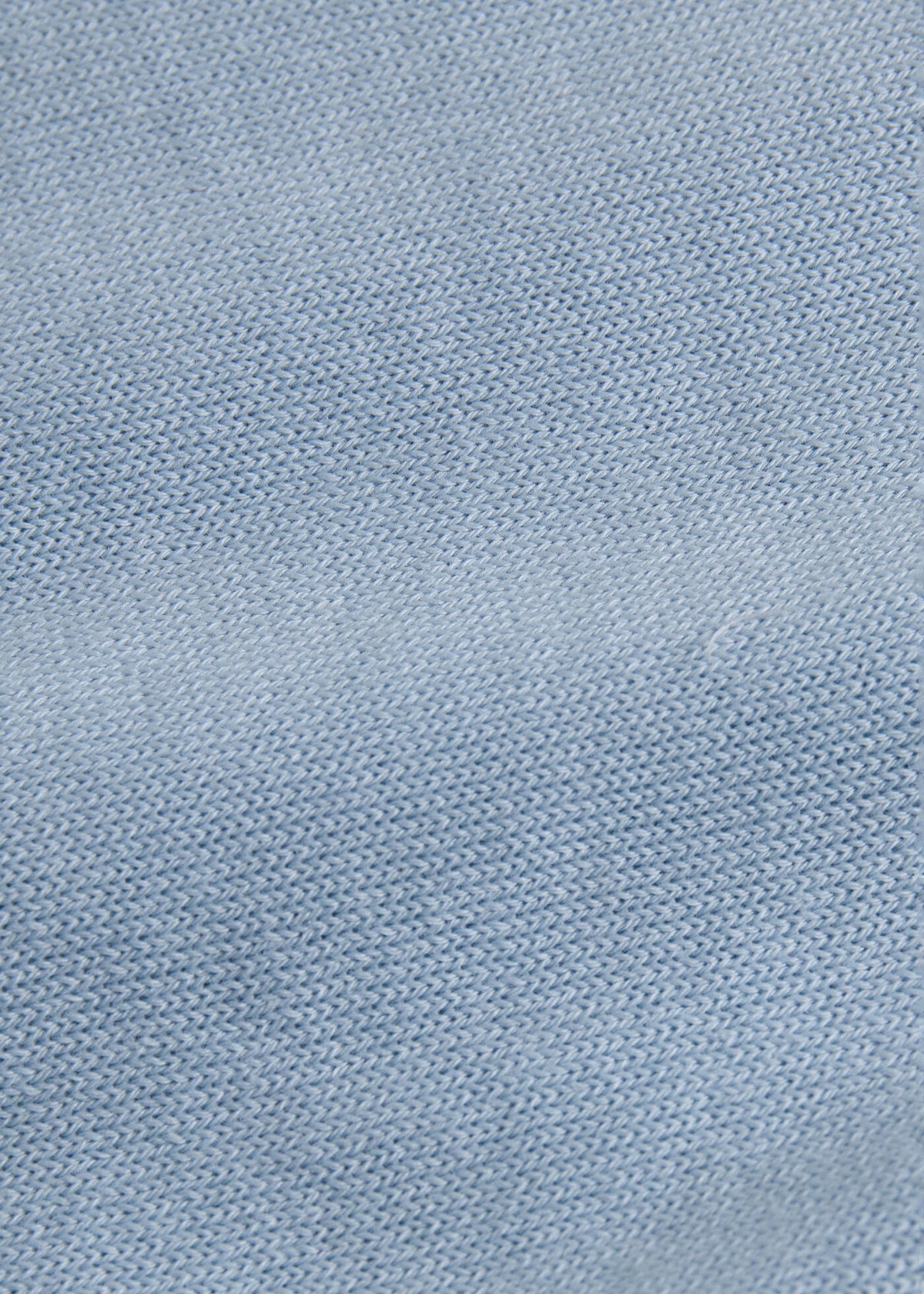 Organic Cotton Long Sleeve Polo Powder Blue - Paul Stuart