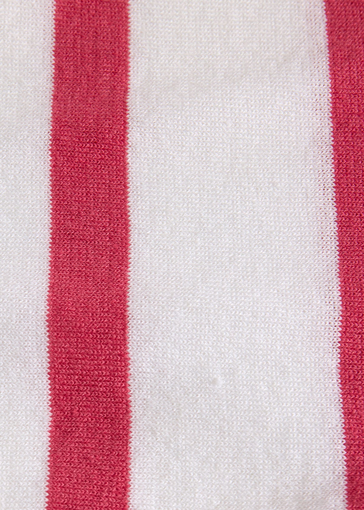 Linen & Cotton Horizontal Stripe Polo White/Green - Paul Stuart