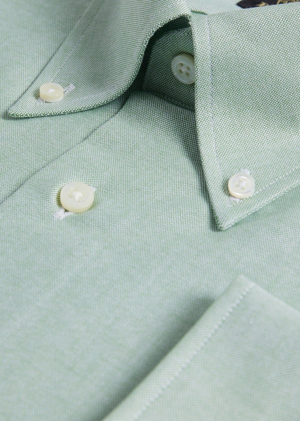 Cotton Oxford Logo Sport Shirt Green - Paul Stuart
