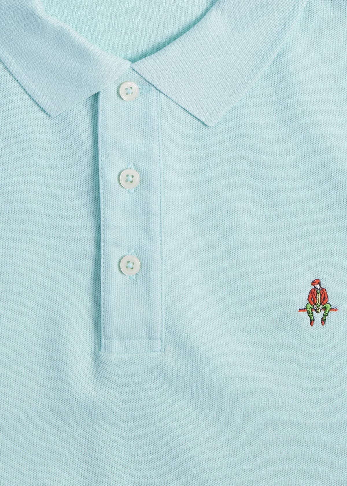 Cotton Pique Logo Polo Azure, unselectable - Paul Stuart
