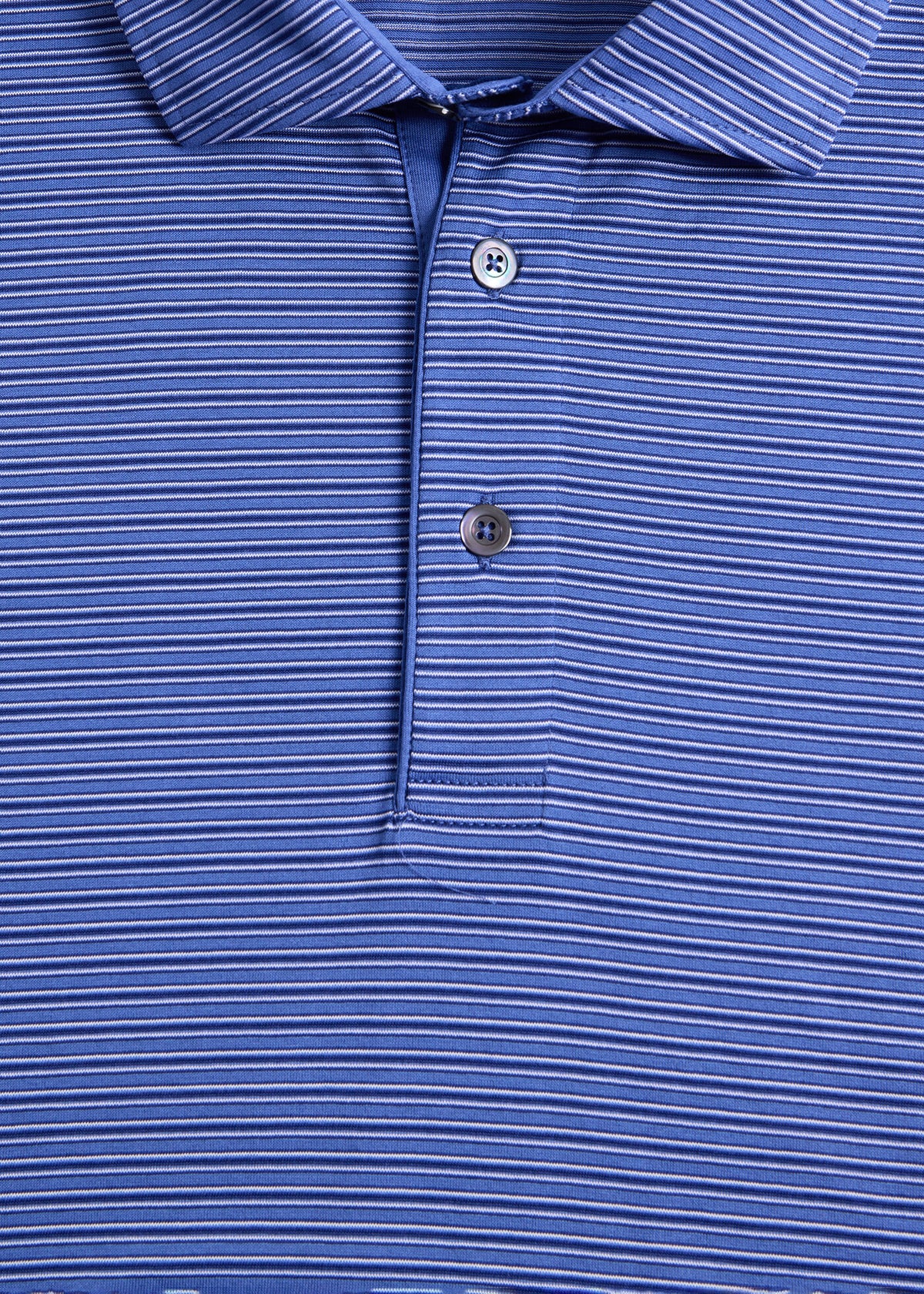 Stripe Performance Polo Blue - Paul Stuart