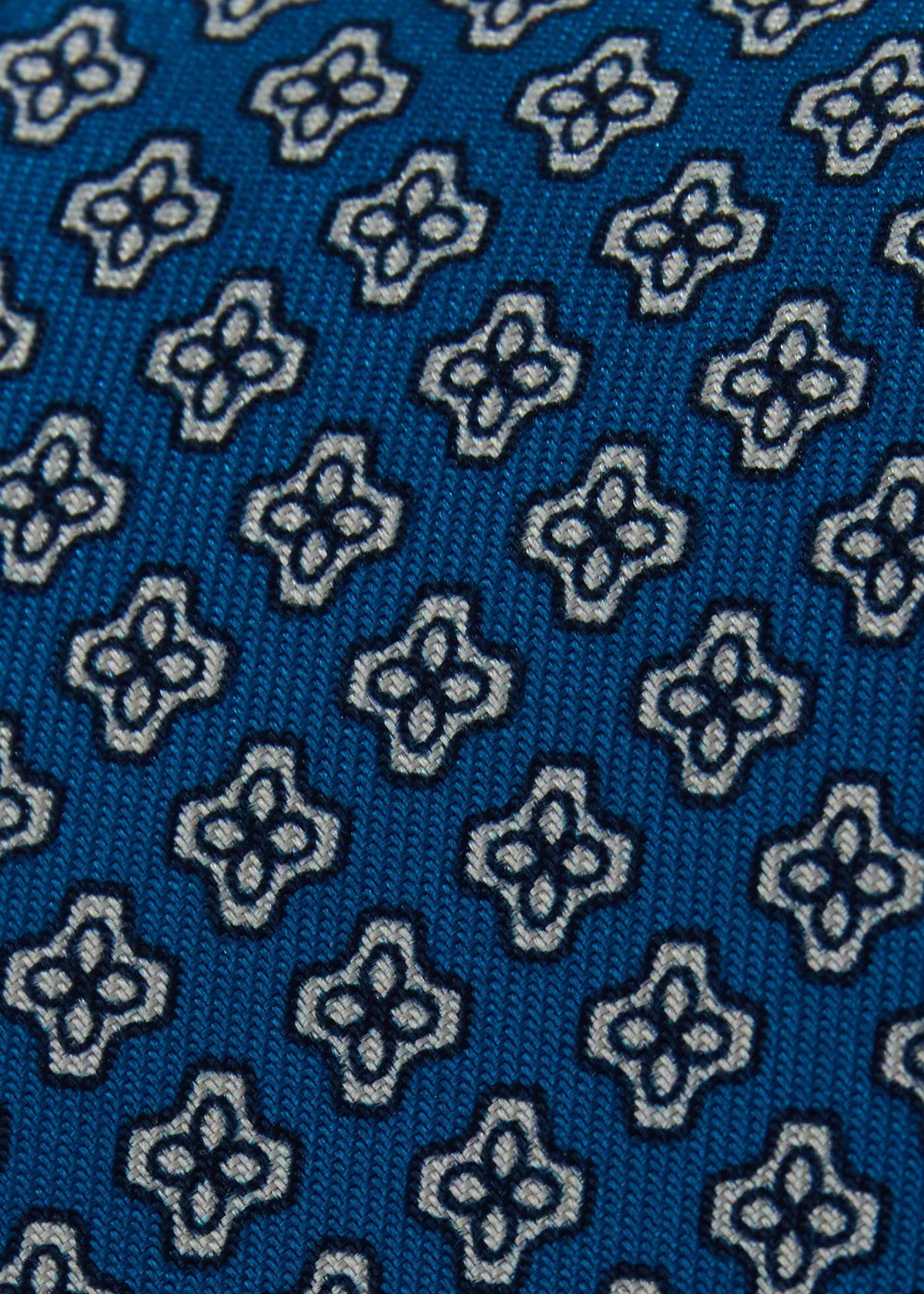 Geometric Clover Silk Tie Magenta - Paul Stuart