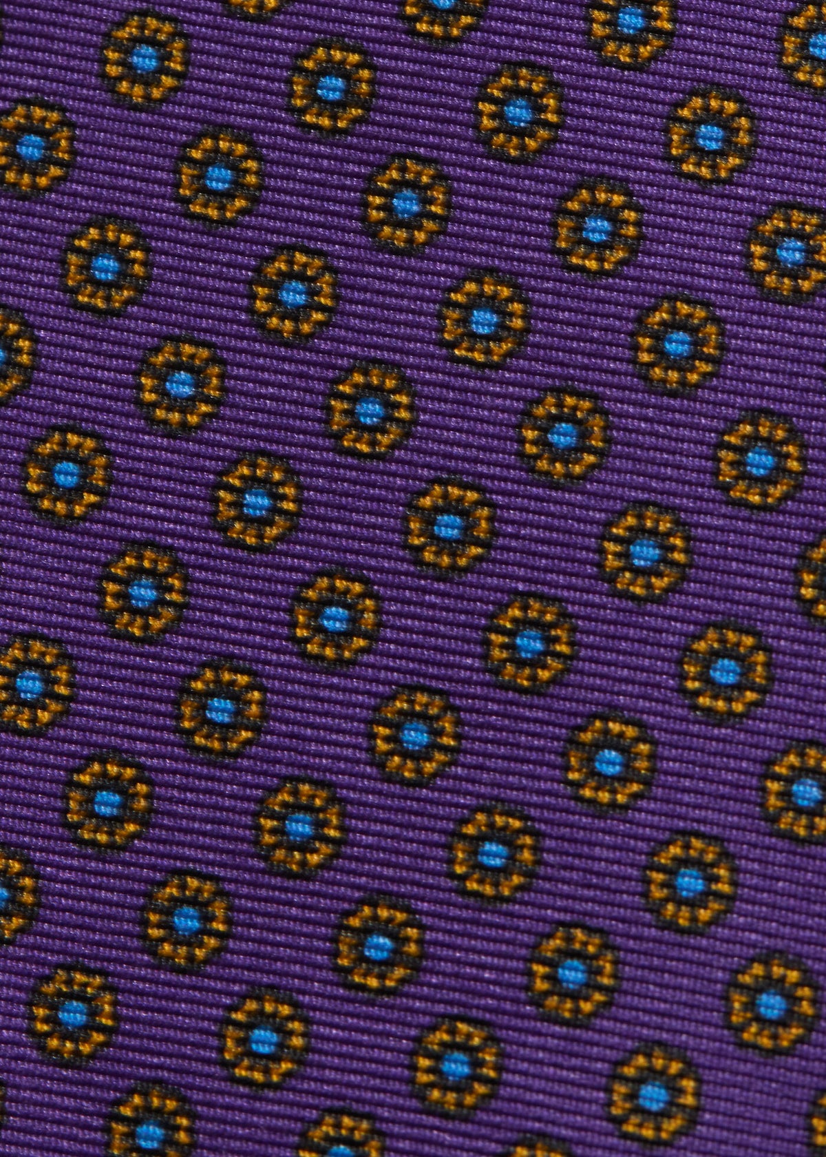 Micro Medallion Printed Silk Tie Burgundy - Paul Stuart