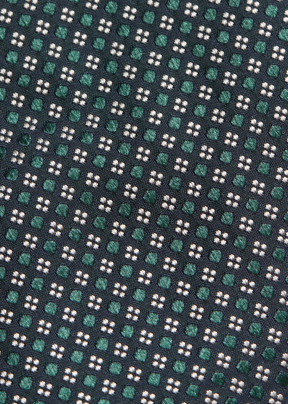Woven Silk Micro Jacquard Tie Green - Paul Stuart