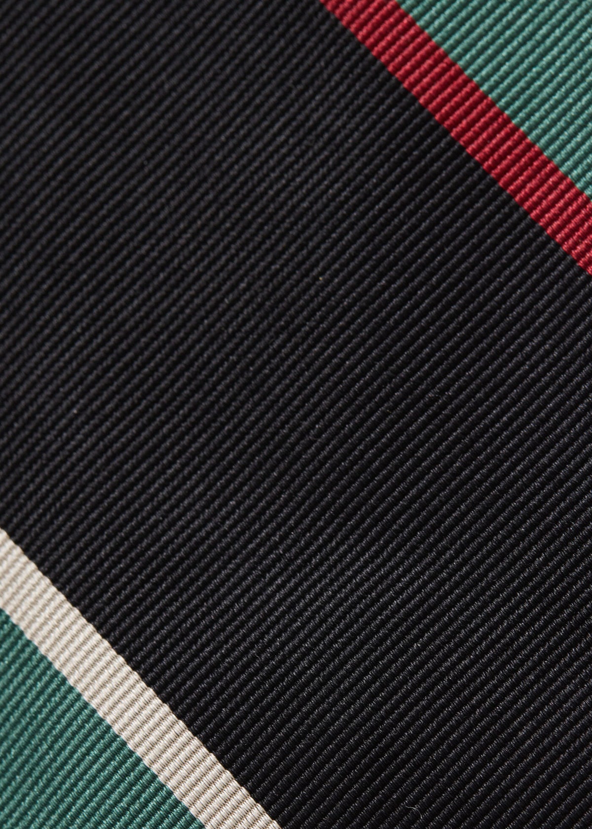 Multicolor Block Stripe Tie GREEN/NAVY - Paul Stuart