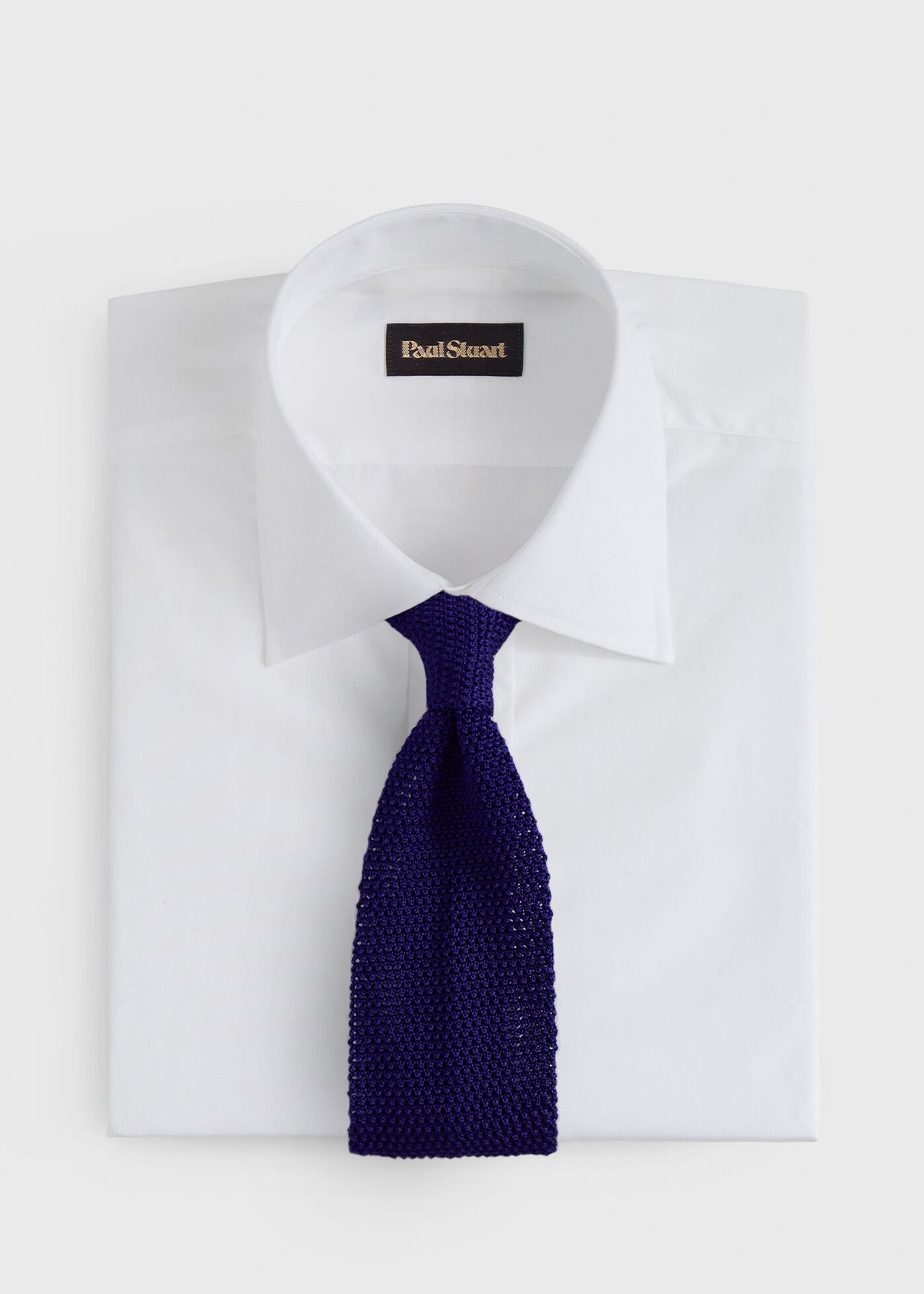 Silk Knit Tie Powder Blue - Paul Stuart