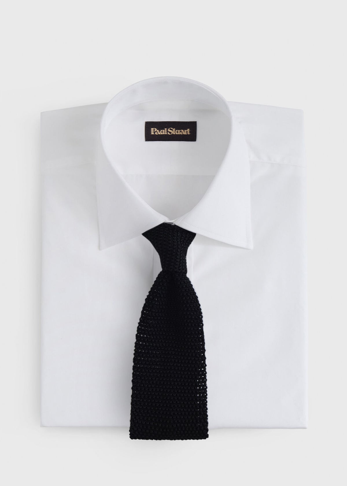 Silk Knit Tie Powder Blue - Paul Stuart