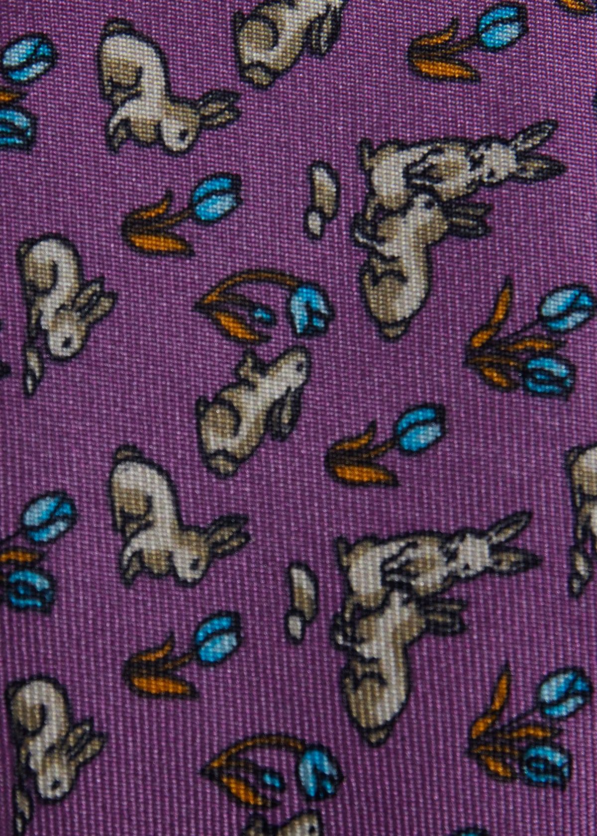Silk Printed Bow Tie Purple - Paul Stuart