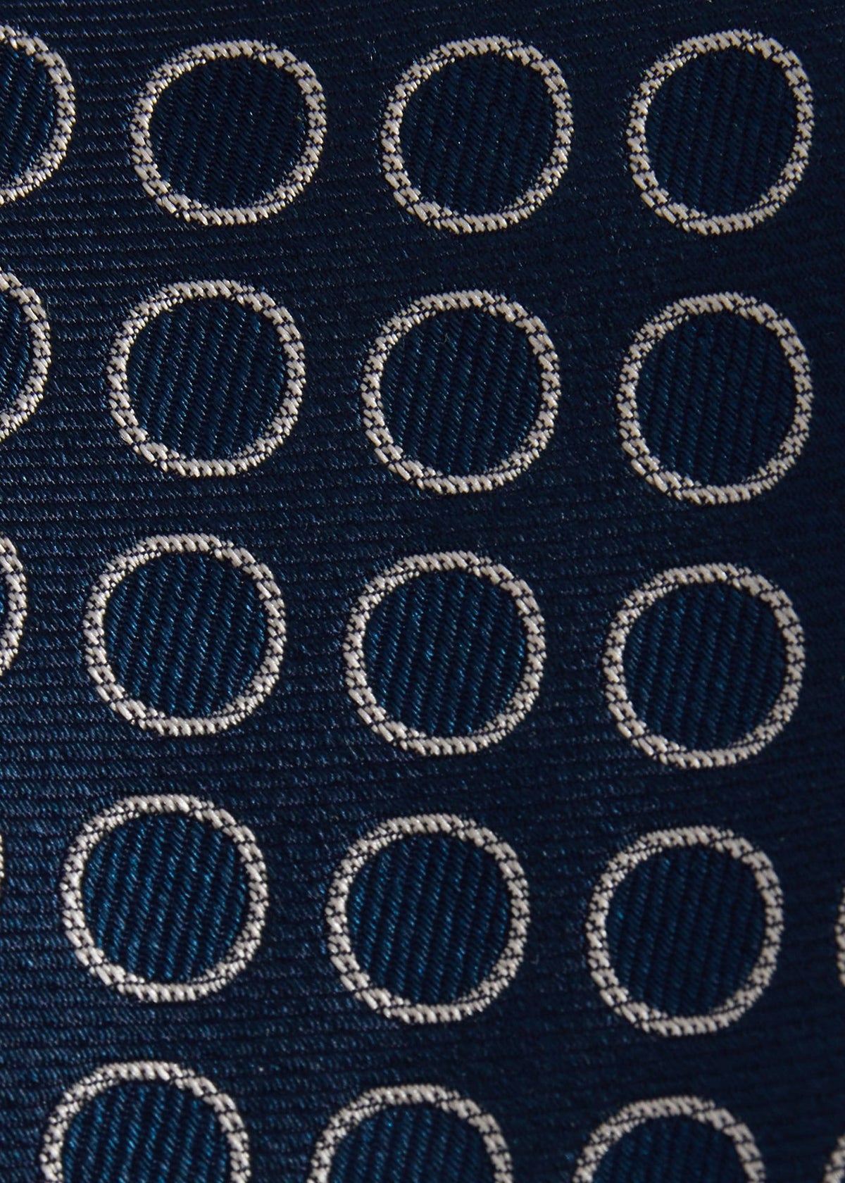 Woven Silk Circles Tie Black - Paul Stuart