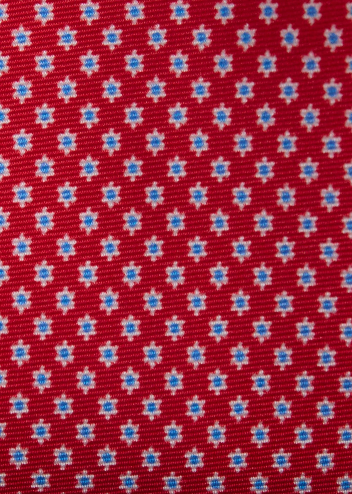 Silk Micro Daisy Print Tie Blue, unselectable - Paul Stuart