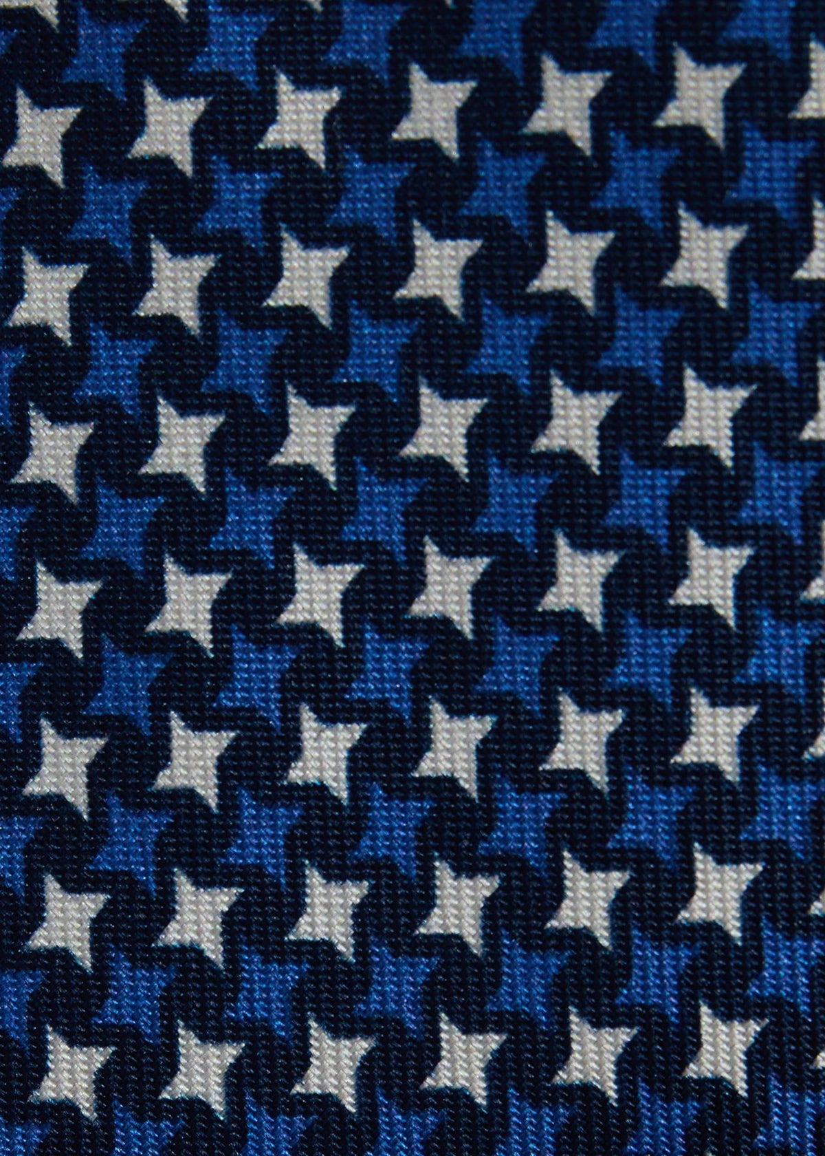 Silk Micro Star Tie Navy - Paul Stuart