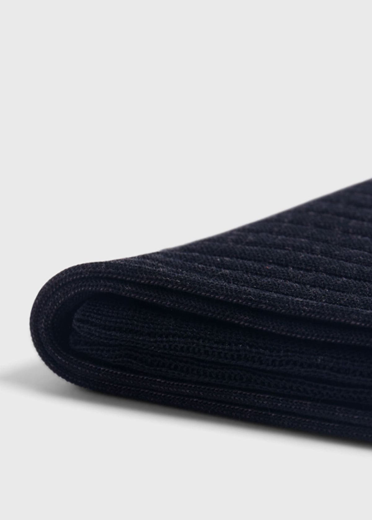 Wool/Cotton Shadow Stripe Sock Black/Grey - Paul Stuart