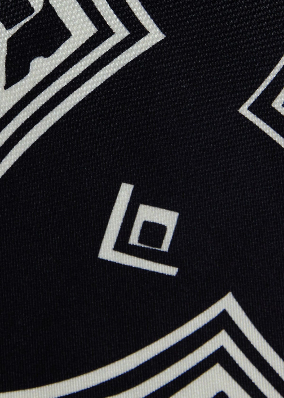Geometric Print Pocket Square Black - Paul Stuart