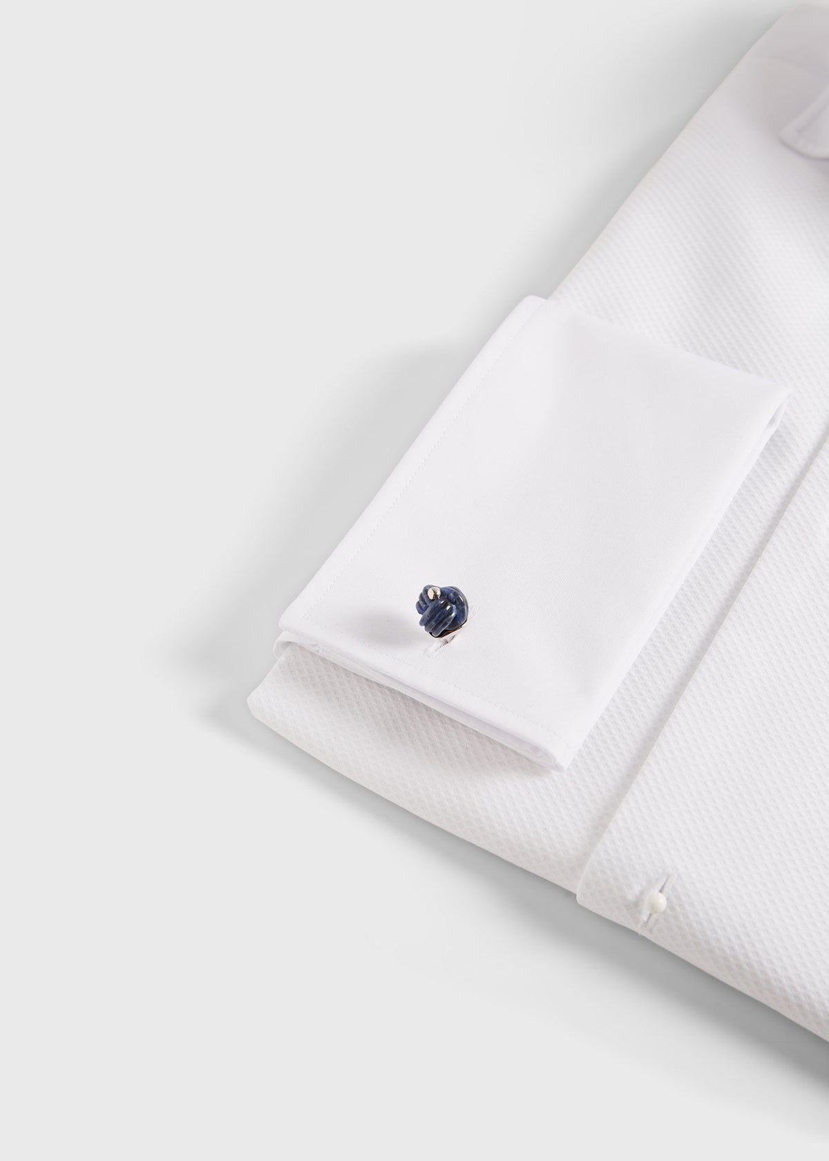 Sterling Silver with Sodalite Carved Knot Cufflinks Blue - Paul Stuart