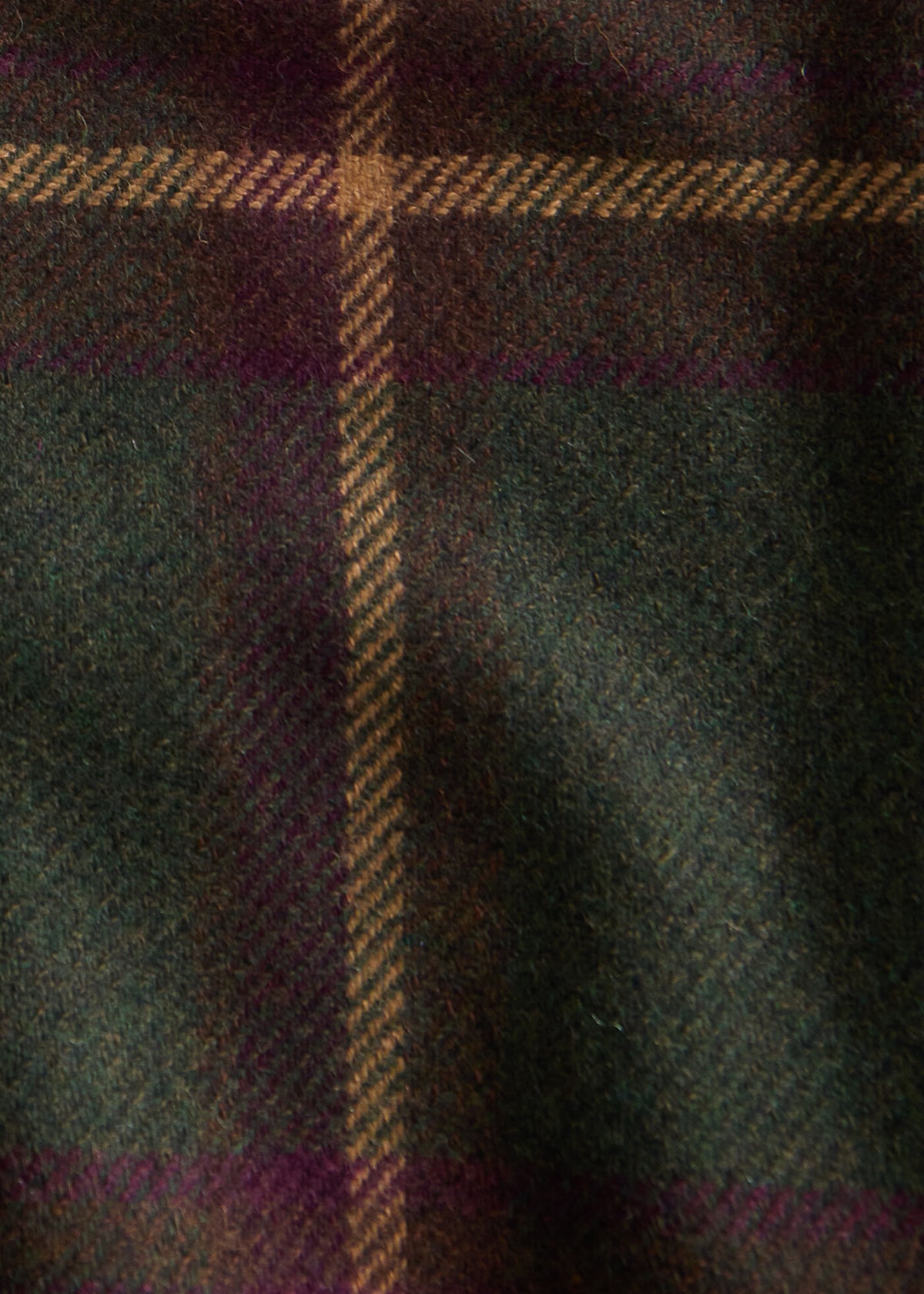 Oversized Plaid Jacket Green/Burgundy - Paul Stuart