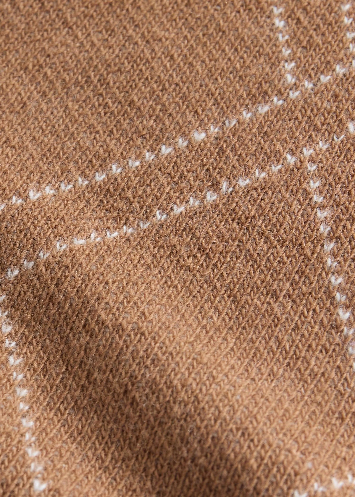 Wool & Cashmere Jacquard Vest Vicuna - Paul Stuart