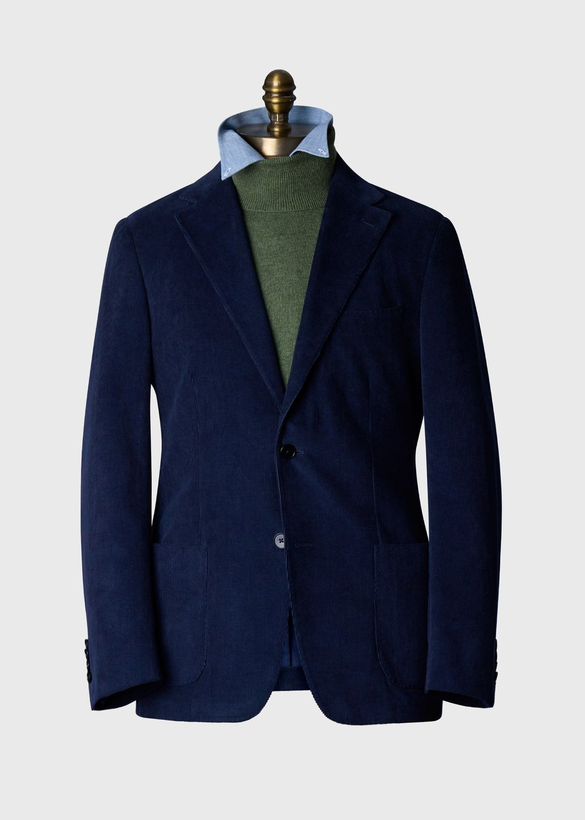 Corduroy Patch Pocket Jacket Navy - Paul Stuart