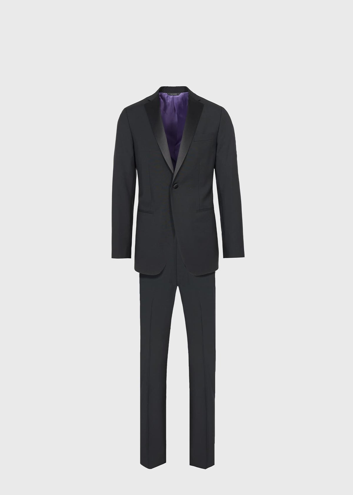 Wool & Mohair Drake Tuxedo Black - Paul Stuart