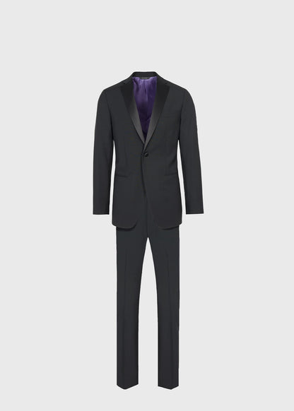 Wool & Mohair Drake Tuxedo Black - Paul Stuart