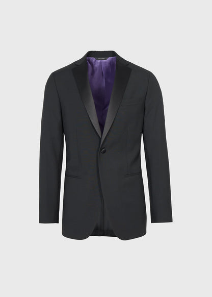 Wool & Mohair Drake Tuxedo Black - Paul Stuart