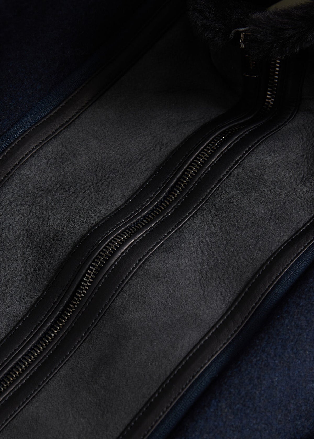 Wool Coat with Shearling Gilet Navy - Paul Stuart