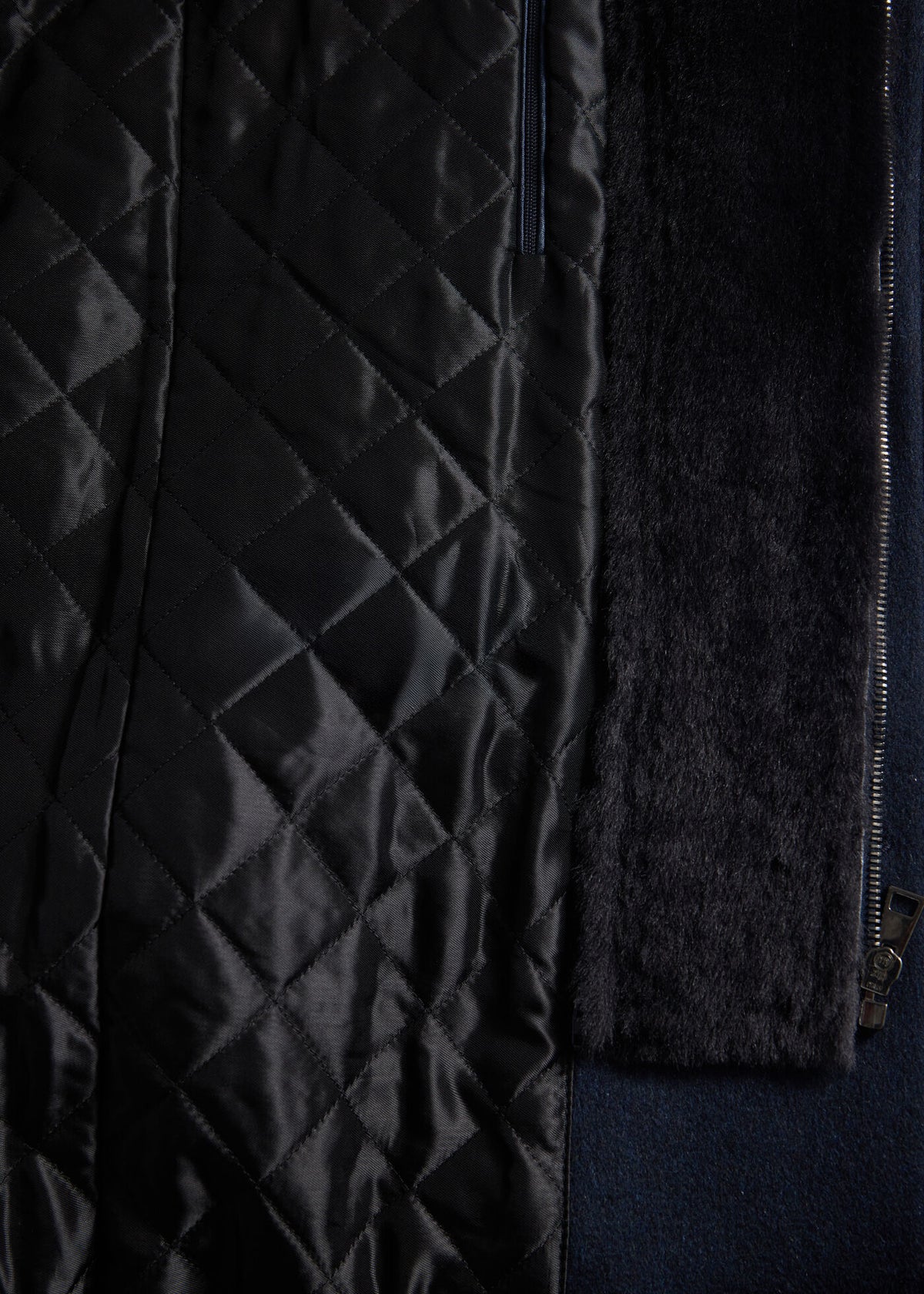 Wool Coat with Shearling Gilet Navy - Paul Stuart