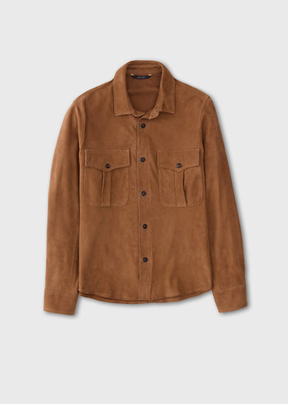 Suede Outershirt Camel - Paul Stuart
