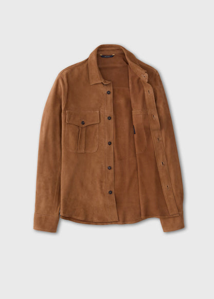 Suede Outershirt Camel - Paul Stuart