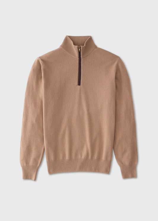 Wool Blend Quarter-Zip Sweater Black - Paul Stuart