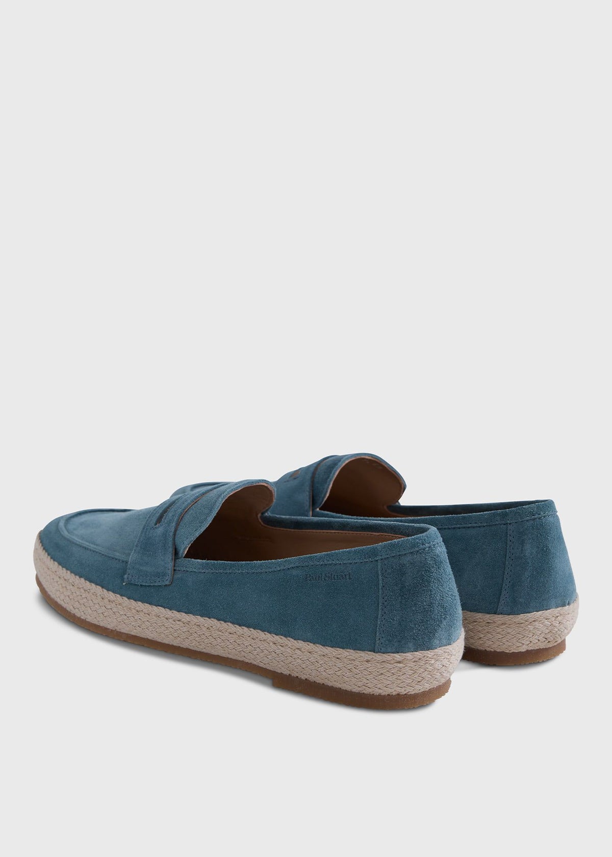 LLoyd Suede Penny Loafer Espadrille Light Blue/Aqua - Paul Stuart