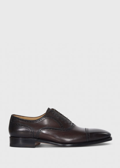 Sutton Medallion Cap Toe Black - Paul Stuart