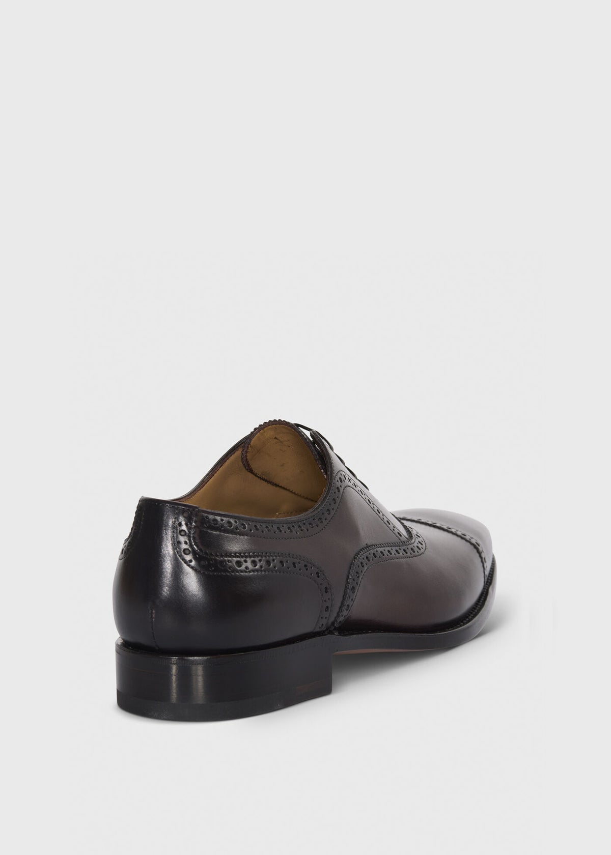 Sutton Medallion Cap Toe Black - Paul Stuart