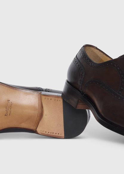 Sutton Medallion Cap Toe Black - Paul Stuart