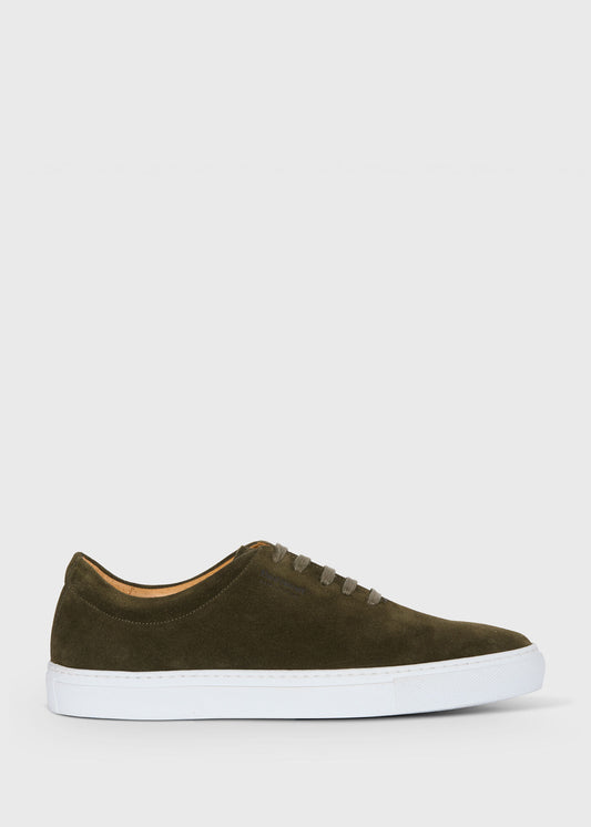 Scotty Suede Leather Sneaker Olive - Paul Stuart
