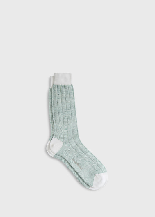 Cotton & Linen Summer Sock Blue - Paul Stuart