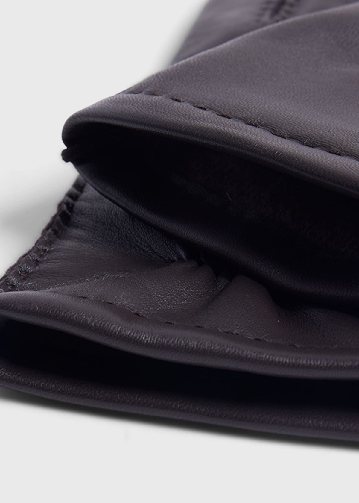 Leather Saddle Stitch Glove Black - Paul Stuart