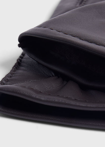 Leather Saddle Stitch Glove Black - Paul Stuart