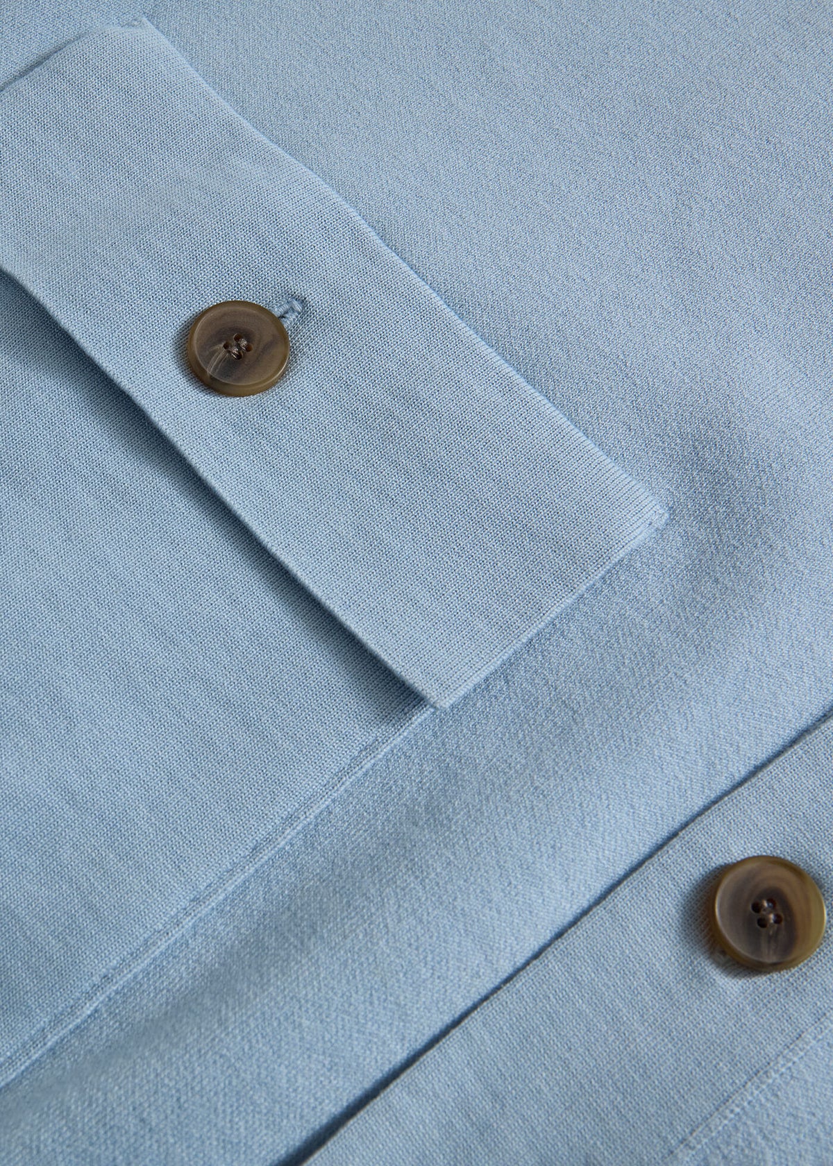 Silk & Cotton Blouson Cardigan Light Blue - Paul Stuart
